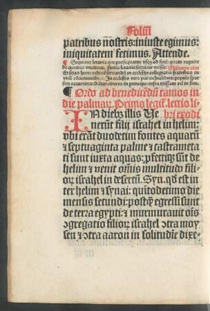Ordo ad benedicendum ramos in die palmarum.