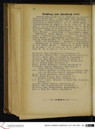 Nachtrag zum Adreßbuch 1897.