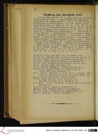 Nachtrag zum Adreßbuch 1897.