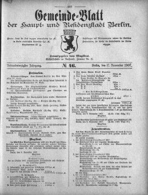 1907,46: No. 46, 17. November 1907