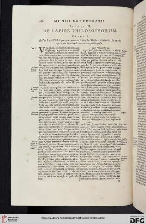 Sectio II: De lapide philosophorum