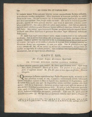 Caput XIII. Ad Caput Legis Decimum Quartum. De Tutore Mulieri Dotis Caussa Dando