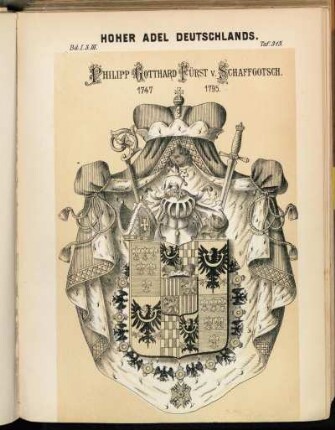 Taf. 315. Philipp Gotthard Fürst v. Schaffgotsch. 1747 1795.