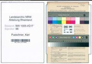 Entnazifizierung Karl Pueschner , geb. 20.07.1906 (Verwaltungsbeamter)