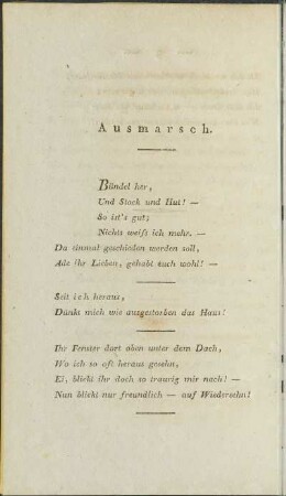 Ausmarsch.