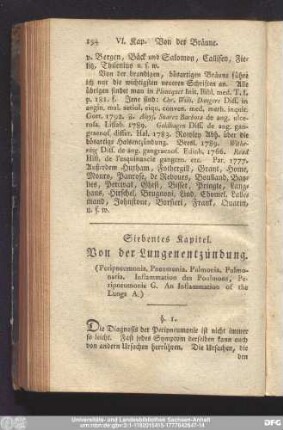 Siebentes Kapitel. Von der Lungenentzündung.