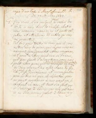 R. Une autre Lettre à Mr. Arnaud du 22. May 1683.