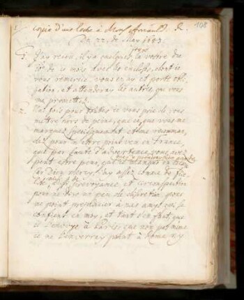 R. Une autre Lettre à Mr. Arnaud du 22. May 1683.