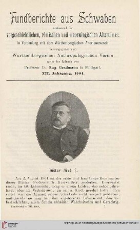 2.1899/1904: Gustav Sixt †