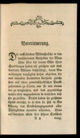 Vorerinnerungen