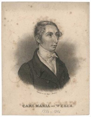 Stahlstich Carl Maria von Weber