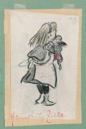 Kleines Mädchen mit Puppe