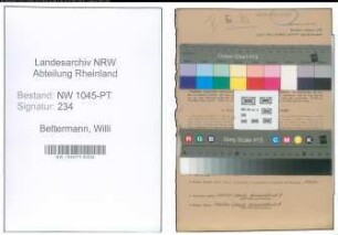 Entnazifizierung Willi Bettermann , geb. 27.03.1908 (Postbeamter)