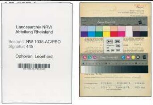 Entnazifizierung Leonhard Ophoven , geb. 29.03.1914 (Bergmann)