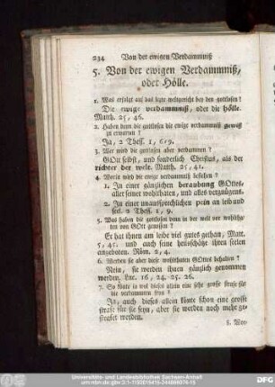 5. Von der ewigen Verdammniß, oder Hölle.