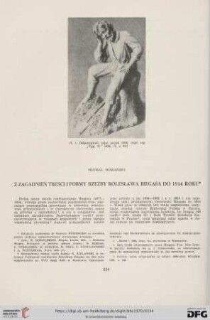Z zagadnień treści i formy rzeźby Bolesława Biegasa do 1964 roku