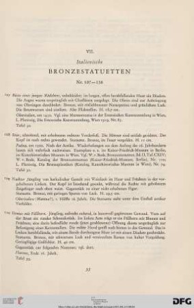 VII. Italienische Bronzestatuetten (Nr.107-138)