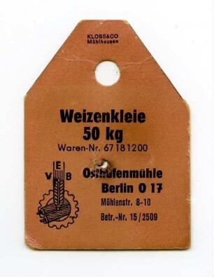 VEB Osthafenmühle Berlin