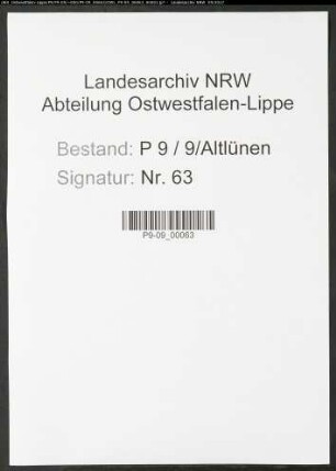 Sterberegister Standesamt Altlünen