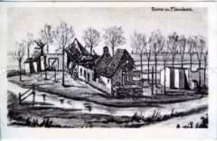 Zerstörter Bauernhof in Flandern