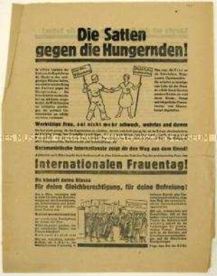 Aufruf der KPD zu einer Demonstration am Internationalen Frauentag