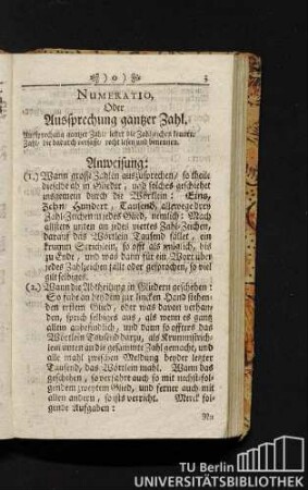 Numeratio, Oder Aussprechung ganzer Zahl.
