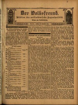Ausgabe vom Sonntag, den 10. Dezember 1911.