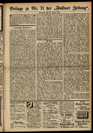 Zweite Ausgabe vom Sonntag, den 27. März 1892.