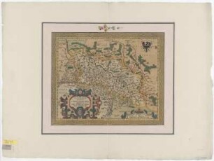 Karte von Schlesien, 1:1 300 000, Kupferstich, um 1603