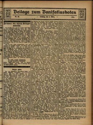 Zweite Ausgabe vom Sonntag, den 05. März 1916.