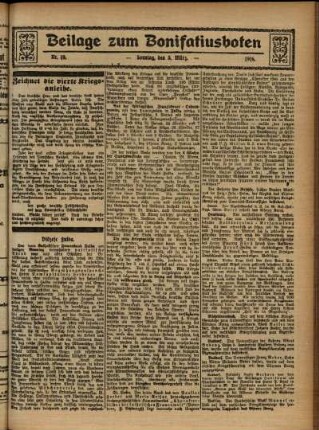Zweite Ausgabe vom Sonntag, den 05. März 1916.