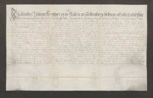 Instrumentum nobilitatis des Adalbert Philipp von Hutten zum Stolzenberg.