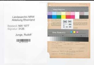 Entnazifizierung Rudolf Junge , geb. 29.01.1904 (Polizist)