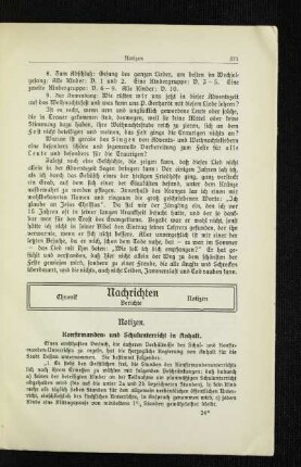Notizen : Konfirmanden- und Schulunterricht in Anhalt
