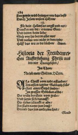 Historia der Freudenreichen Aufferstehung Christi ...