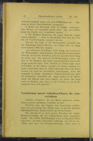 Verstärkung nasser Collodion-Platten für Aetzverfahren