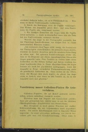 Verstärkung nasser Collodion-Platten für Aetzverfahren