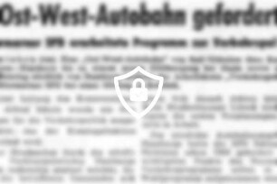 Ost-West-Autobahn gefordert