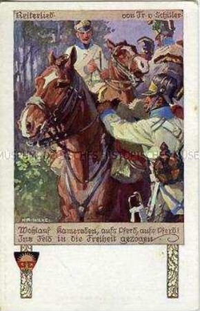 Liedillustration, Postkarte des Deutschen Schulvereins Nr.527