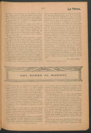 Del barro al mármol