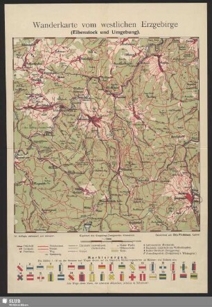 Wanderkarte vom westlichen Erzgebirge (Eibenstock und Umgebung)