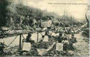 Deutsche Soldatengräber an der Straße nach Soissons