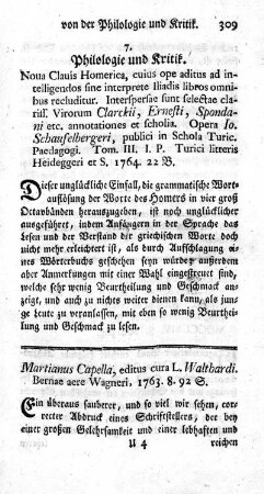 7. Philologie und Kritik.