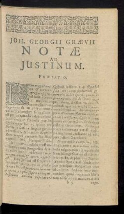 Joh. Georgii Graevii Notae Ad Justinum