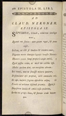 288-295, Epistola IX.