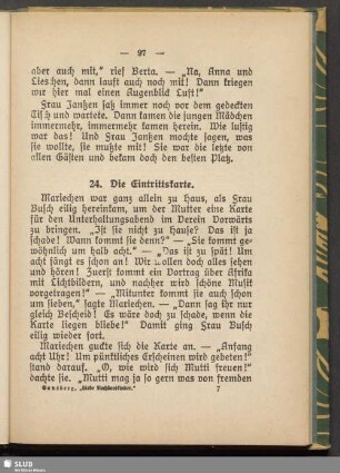 24. Die Eintrittskarte
