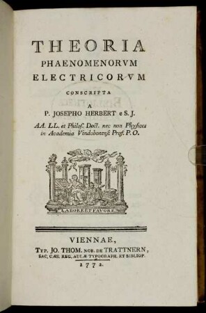Theoria Phaenomenorum Electricorum