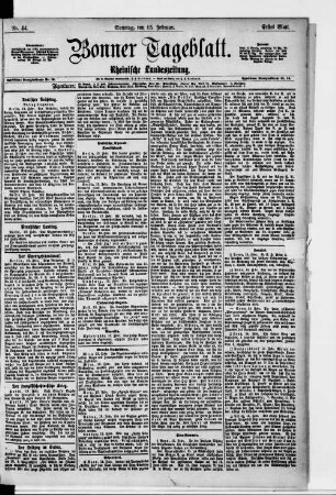 Bonner Tageblatt. 1883-1890