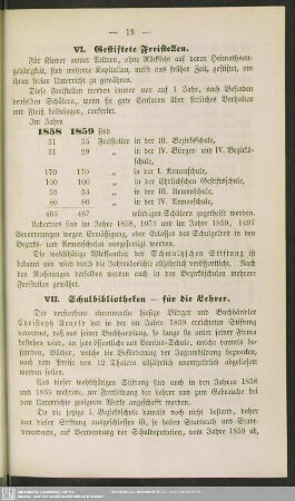 VI. Gestiftete Freistellen