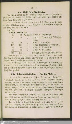VI. Gestiftete Freistellen